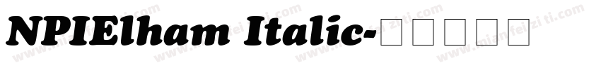 NPIElham Italic字体转换